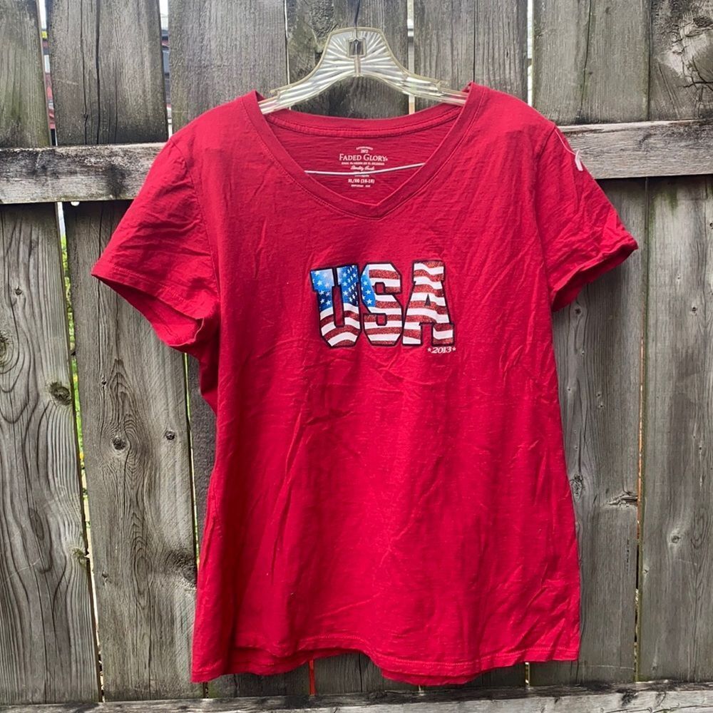 Faded Glory Flag tee sz. XL
